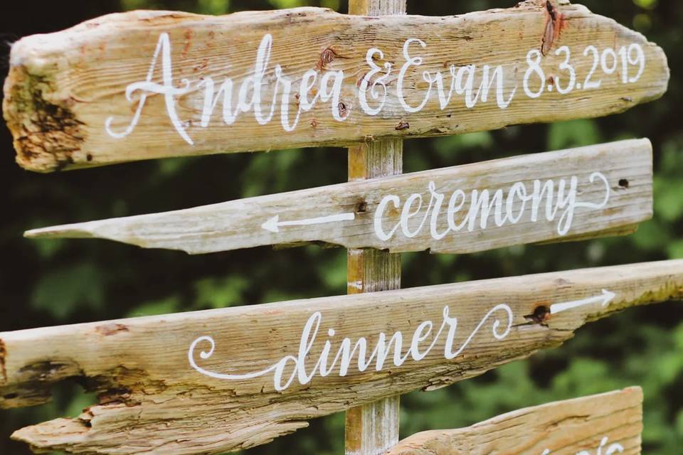 Driftwood Wedding Sign