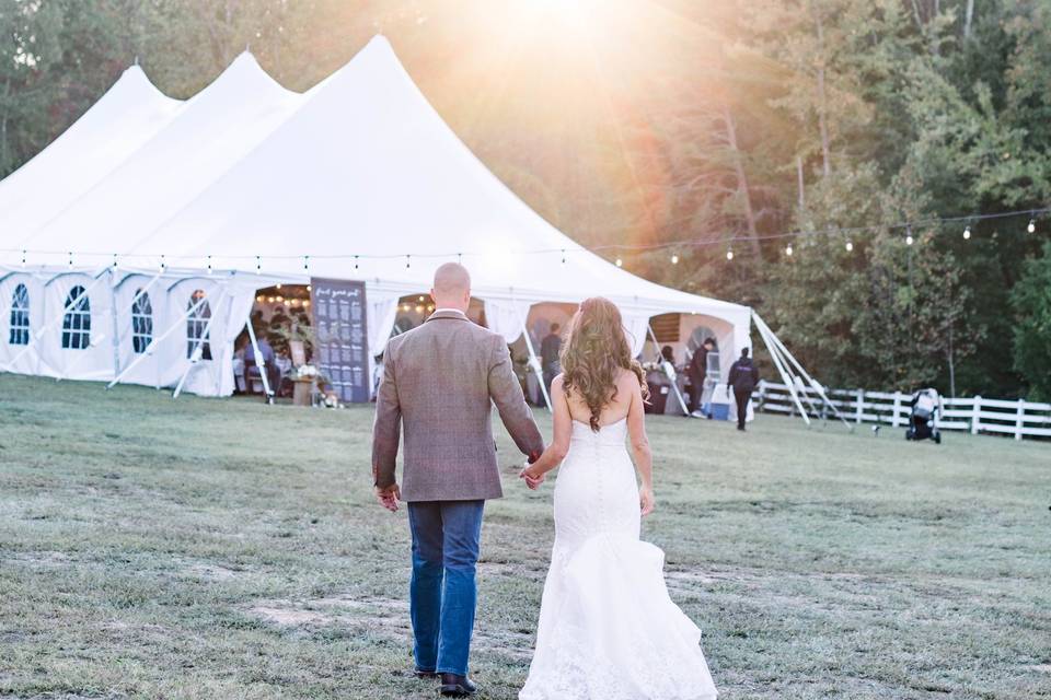 Tent on the lawn