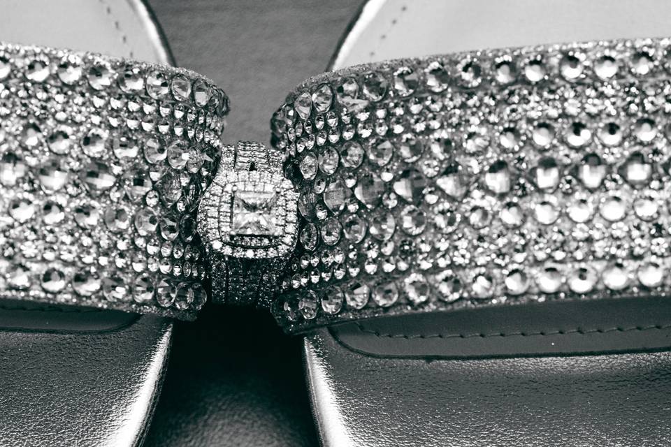 Close-up of wedding accessories