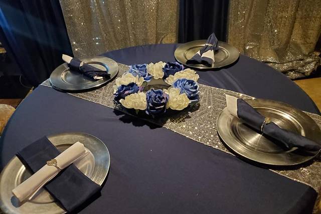 Navy Blue and Silver Setup