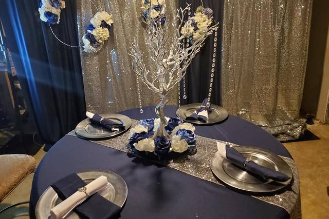 Navy Blue and Silver Setup