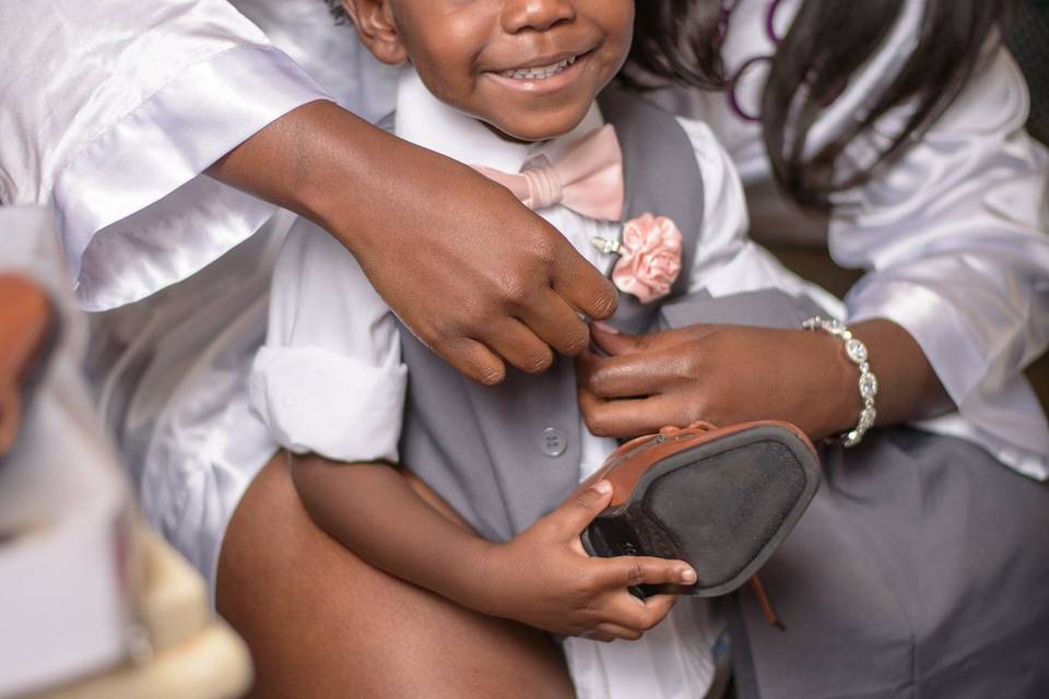 Getting ready with mom