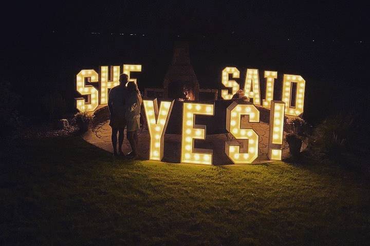 She said yes!