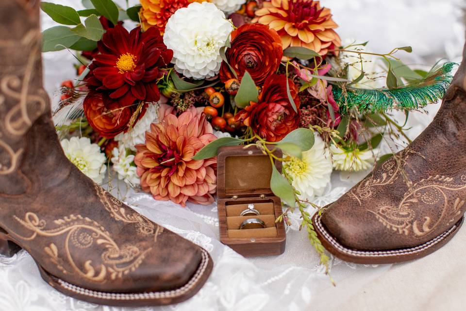 Cowgirl boots and the rings
