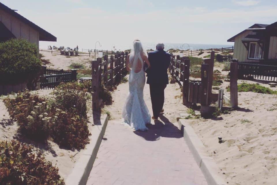 Beach wedding in Monterey