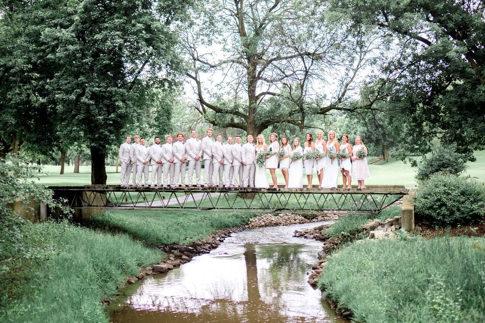 Bridal Party on the Course