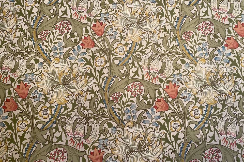 William Morris wallpaper.