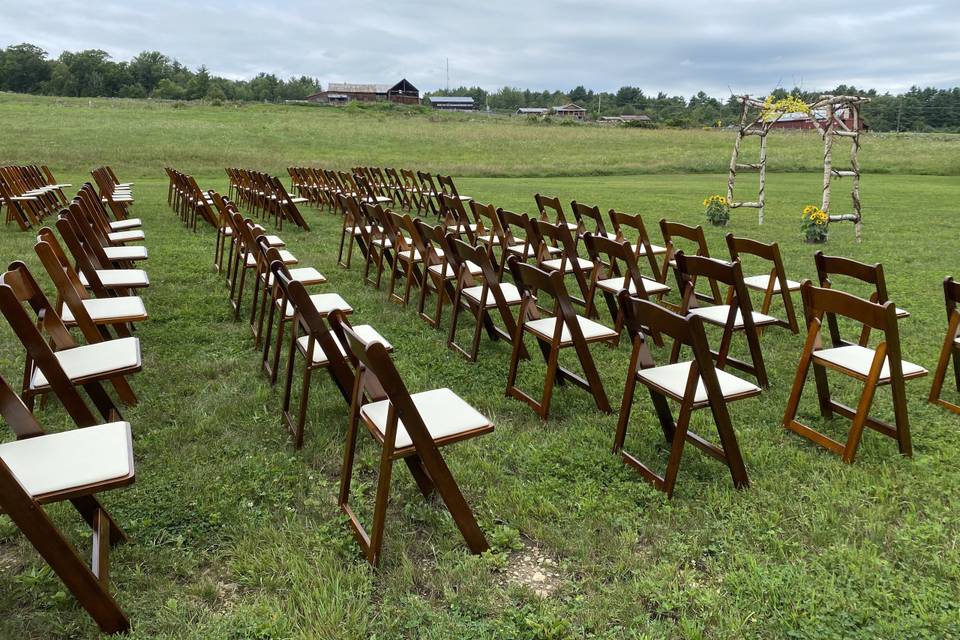 Outdoor wedding - west view.