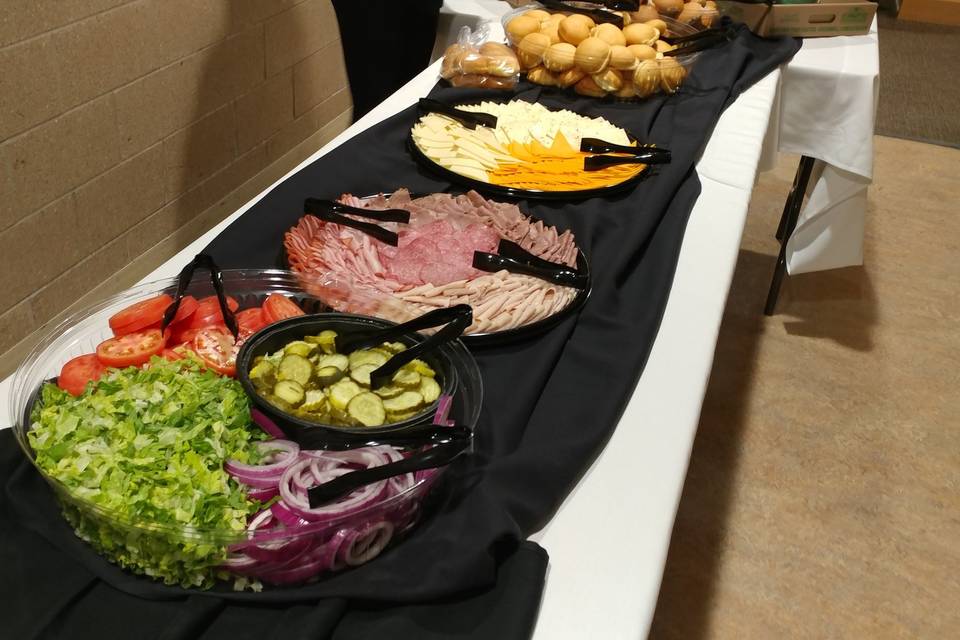 Off-site Catering for Excel Engineering yearly Company Conference. Deli lunch buffet