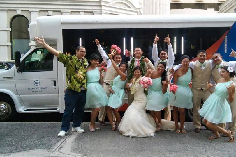 How can you NOT have fun when you are riding on Luxury Limo Hawaii's 15-passenger limobus?  Whether you are in Waikiki or Ko Olina, we'll get you there in style!