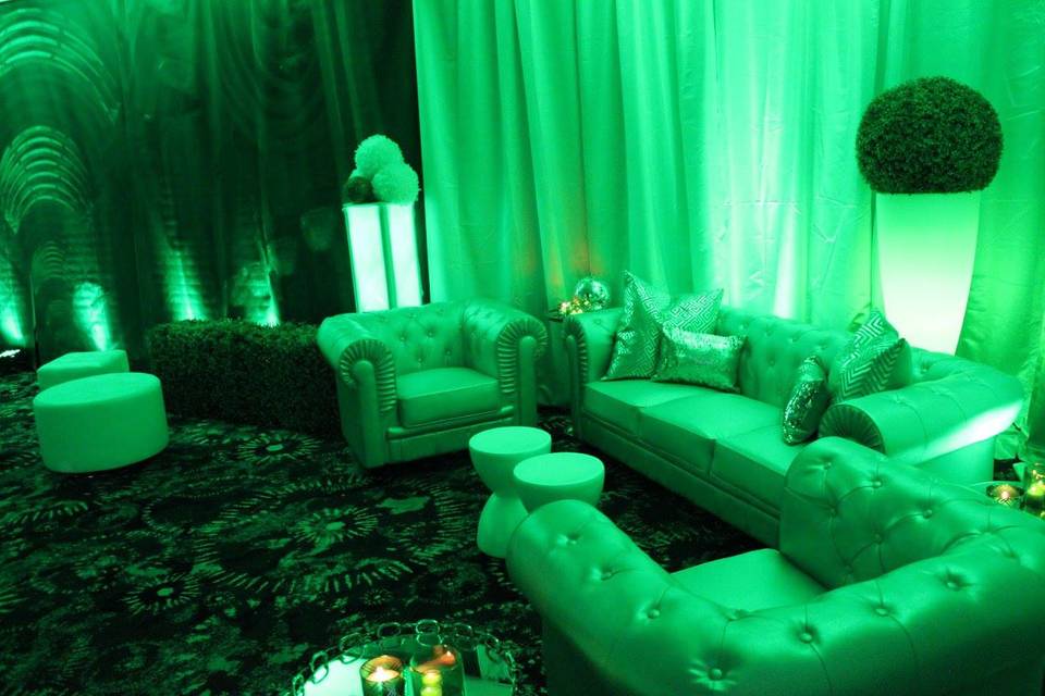 Emerald city lounge/backdrop