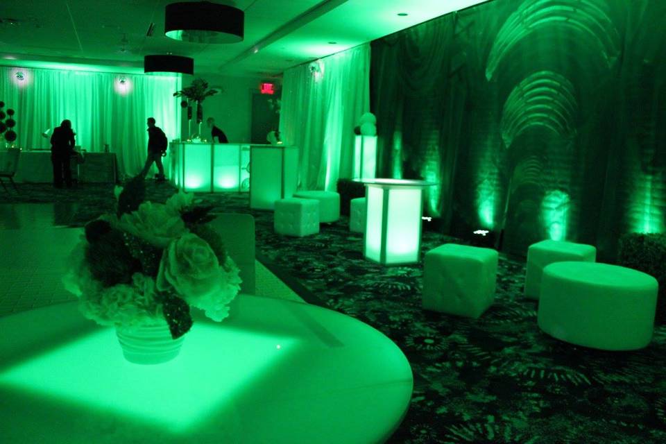Emerald city lounge/backdrop