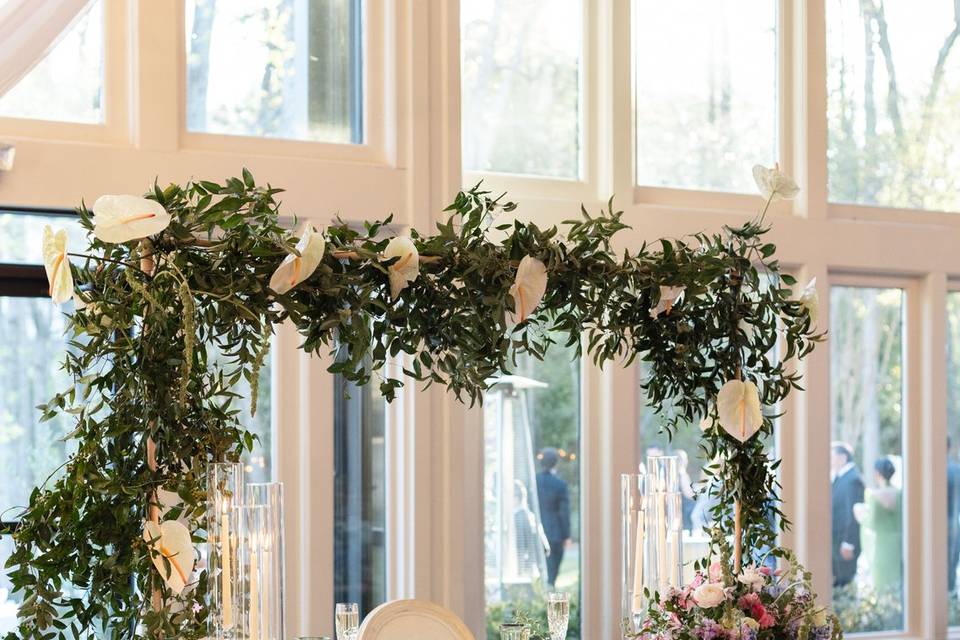 Mantle with florals