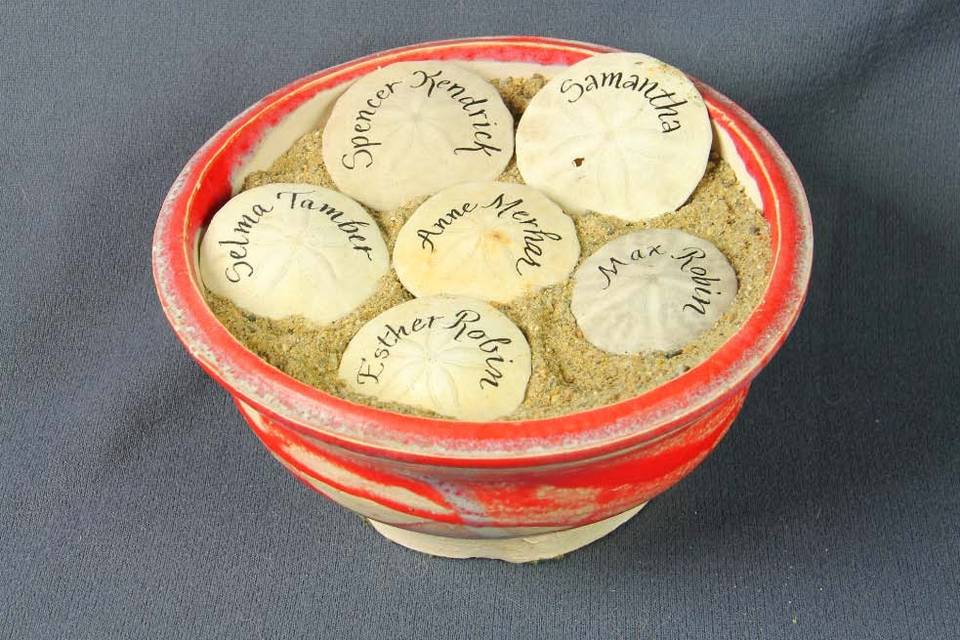 Name cards in a bowl