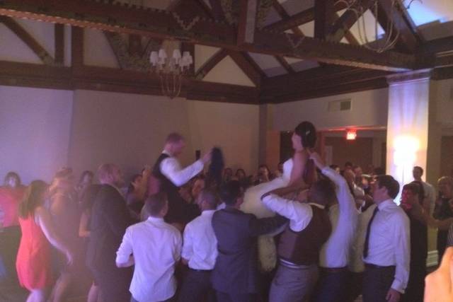 Carrying the newlyweds
