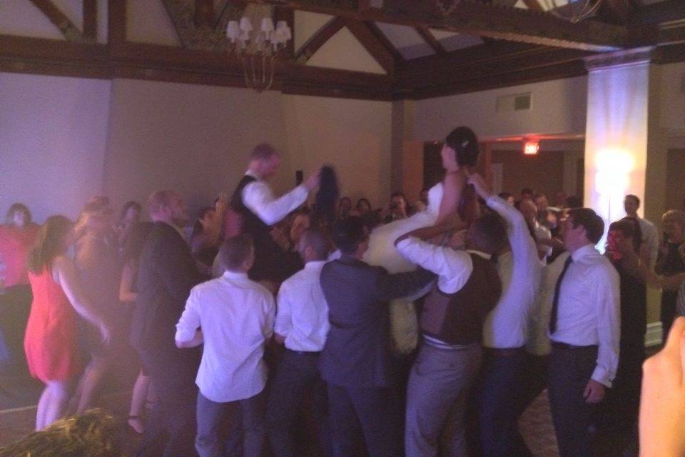Carrying the newlyweds