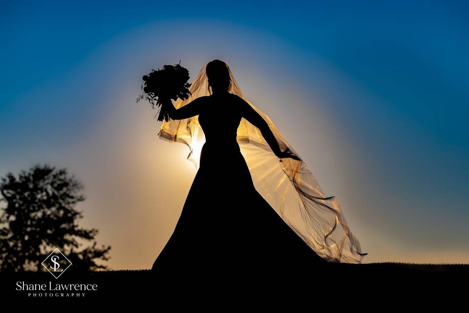 Bride at Sunset