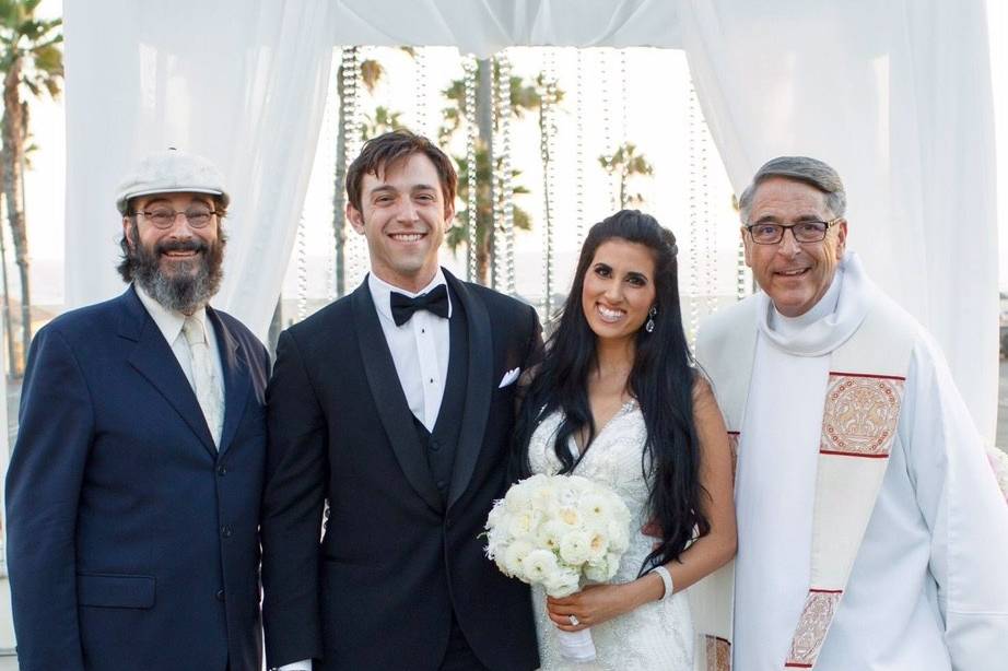 The rabbi and the newlyweds