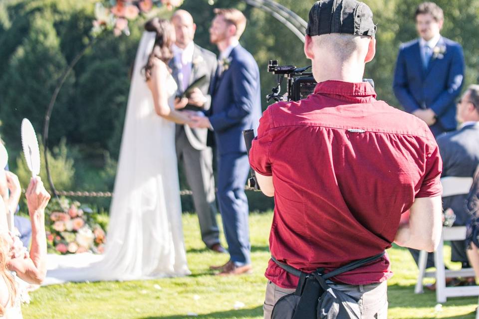 Shooting a ceremony