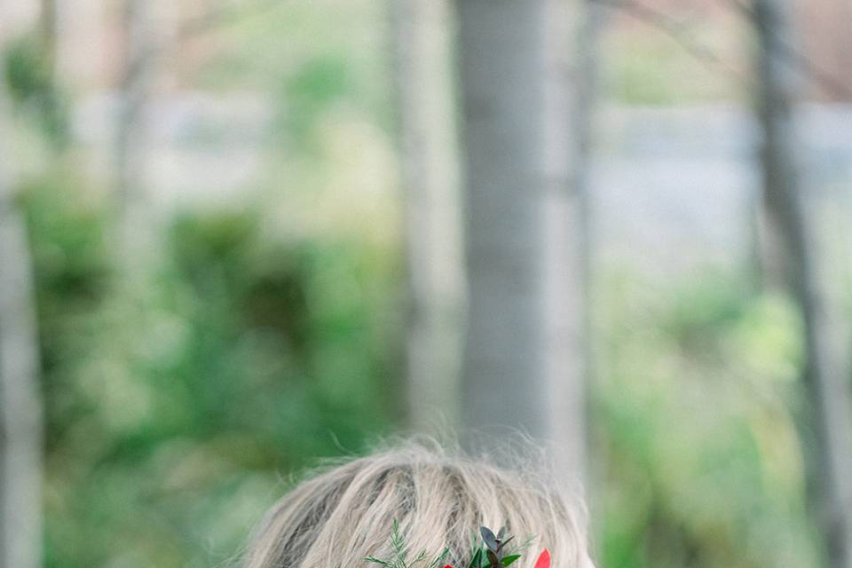 Bridal hair floral