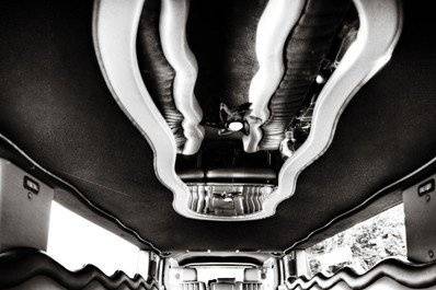 Interior Of Black Hummer Stretch Limousine