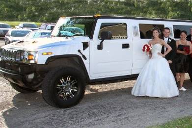 White Stretch SUV Hummer