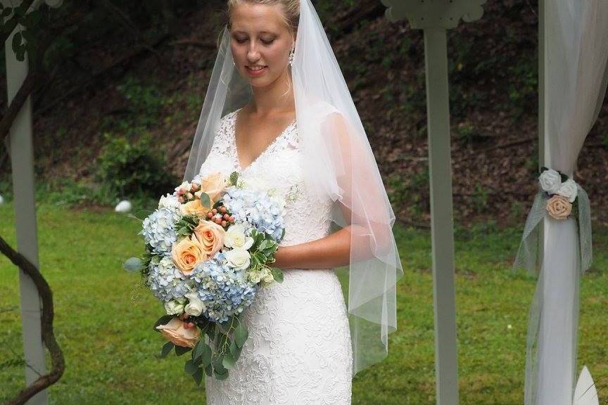 Beautiful glowing bride