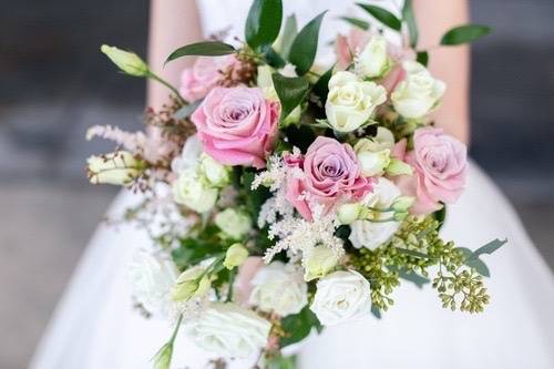 Spring flower girl bouquet