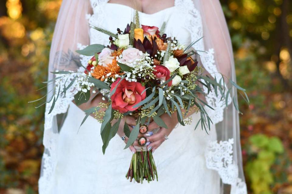 Beautiful bridal in fall