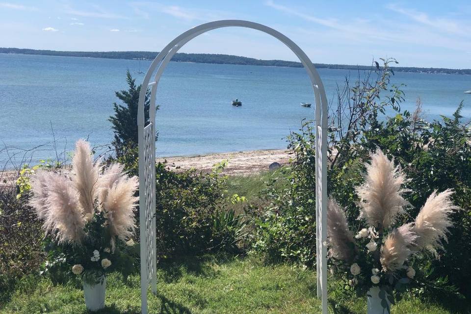 Beach wedding view