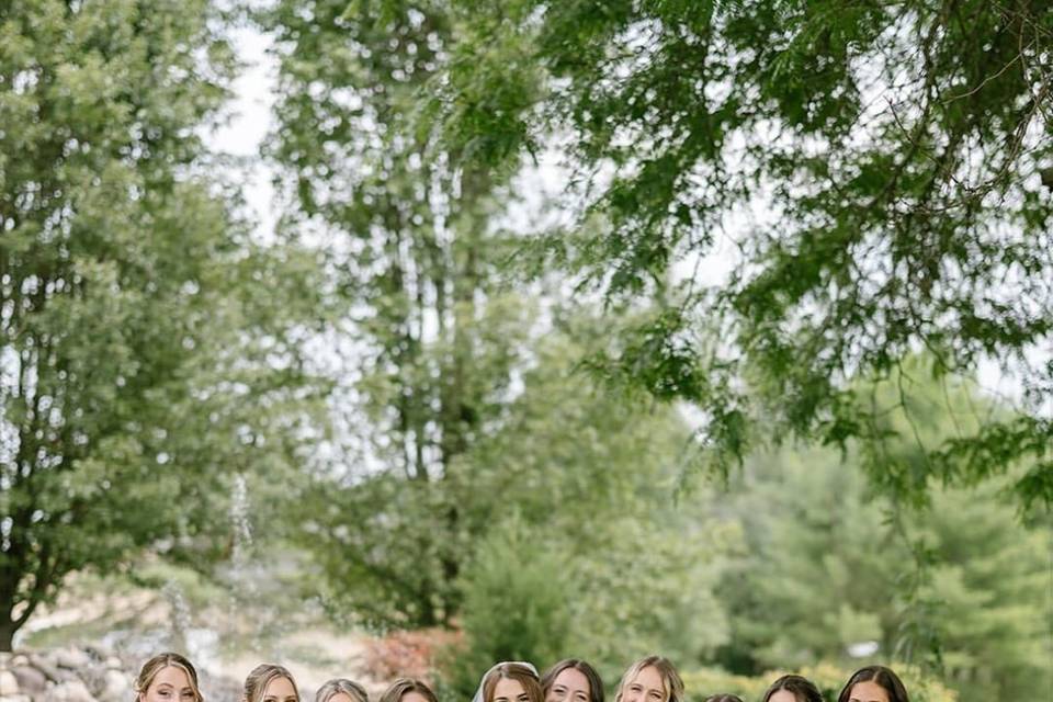 Large bridal party