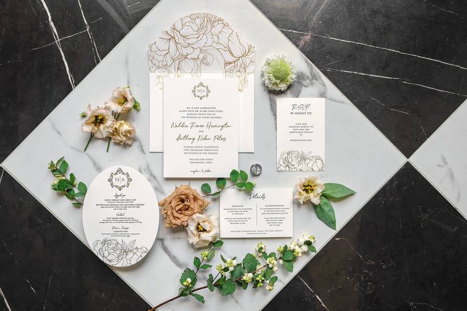 Wedding stationery details
