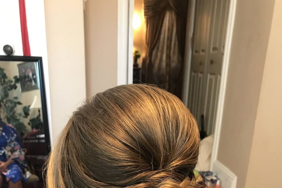 Updo styling