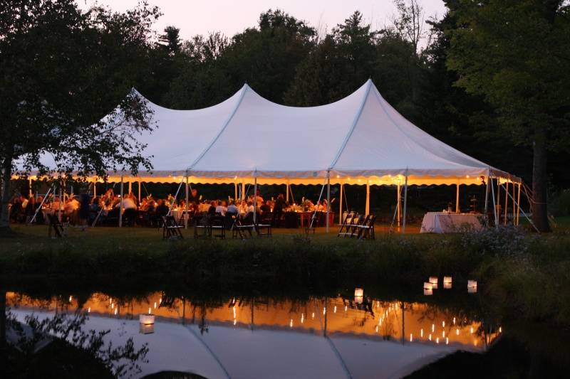 Century tent on the water