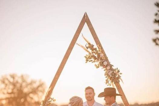 Vows at sunset