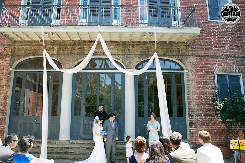 Courtyard wedding
