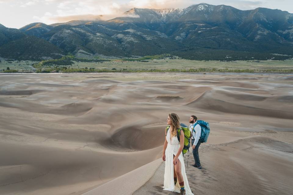 Couple hiking