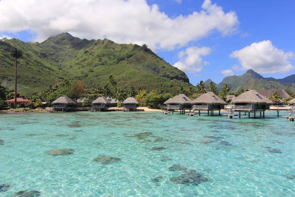 Over Water Bungalows in Tahiti