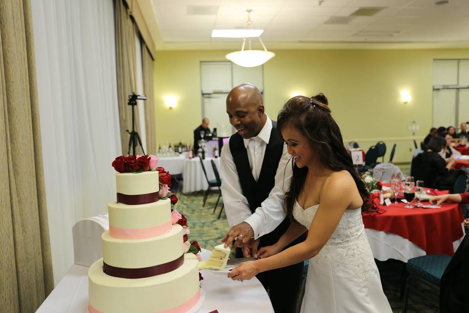 Cutting the cake