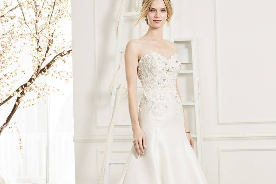 Style BL201 Destiny  Destiny’s perfectly beaded and embroidered bodice features a darling sweetheart neckline and a graceful low back that sashays into a semi-chapel length train.