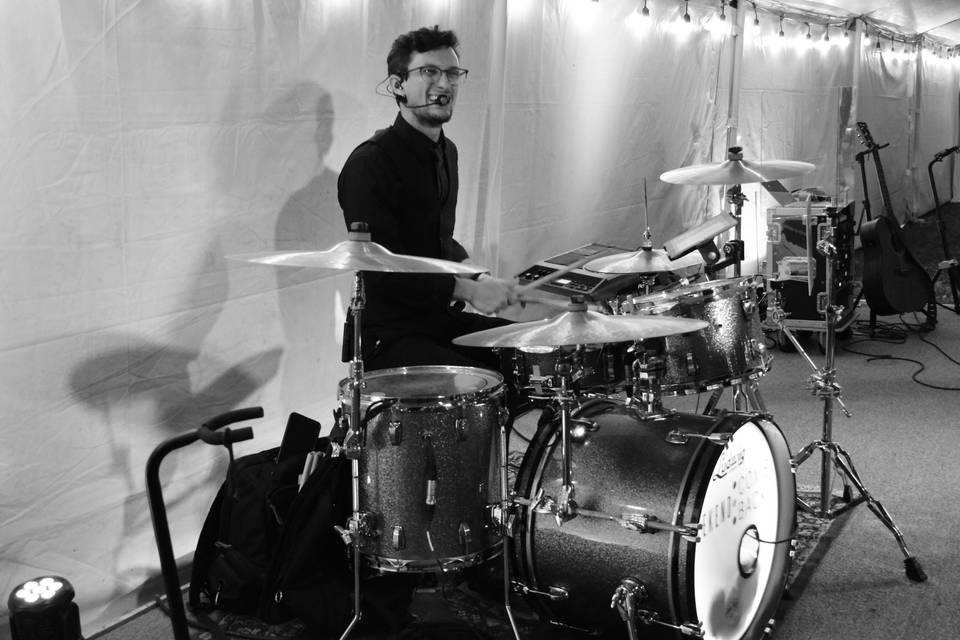 Wil on drums