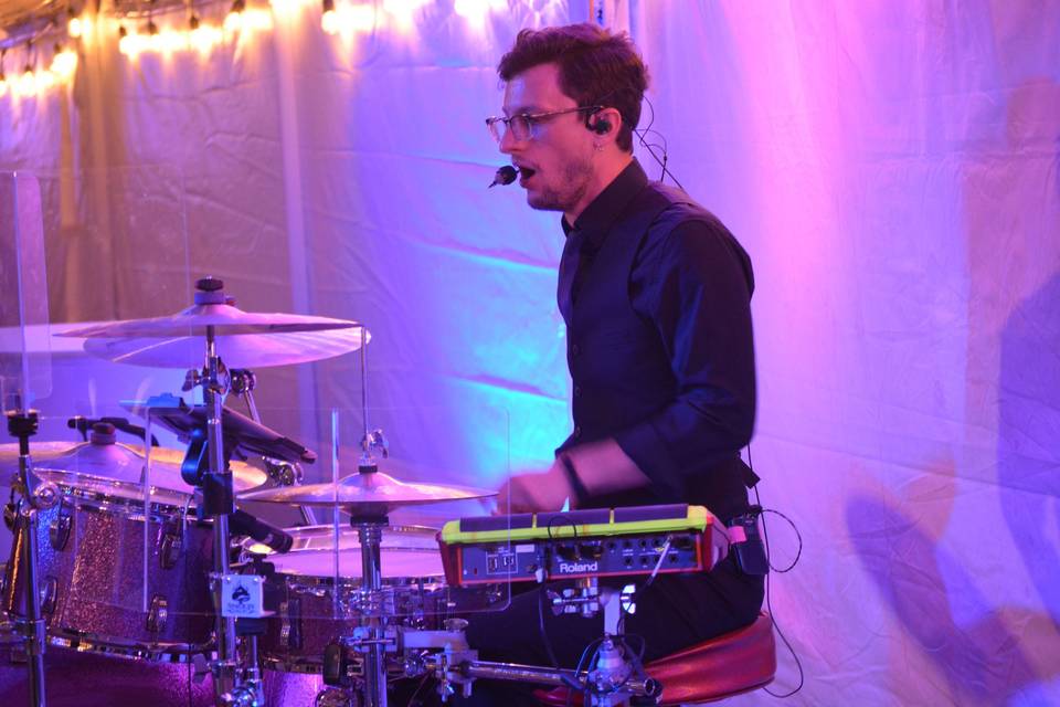 Wil on drums