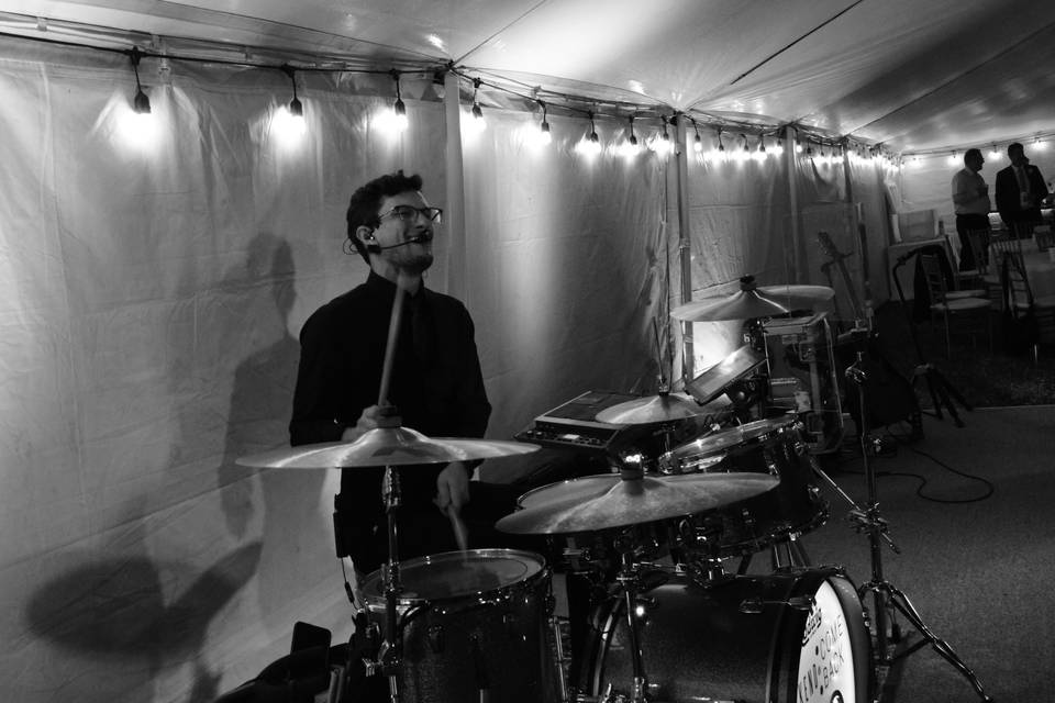 Wil on drums