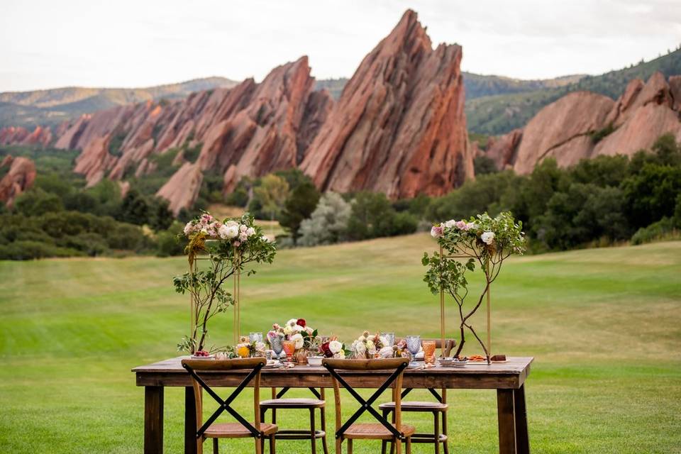 Outdoor weddings with views