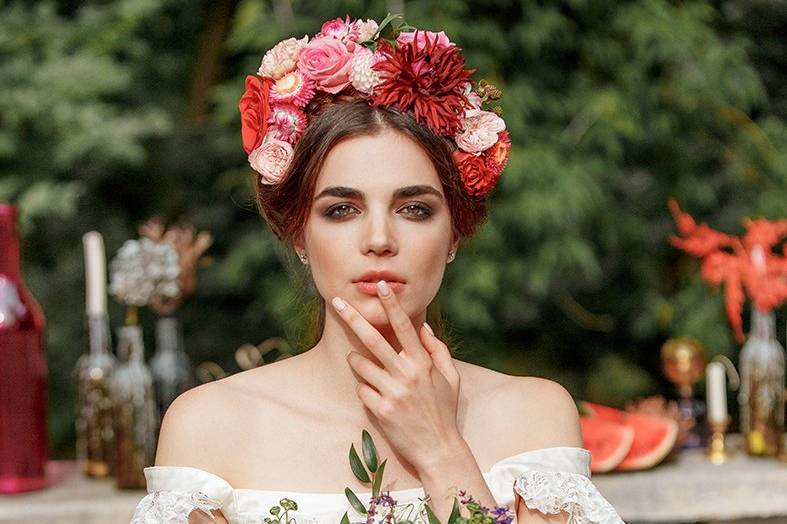 Frida Kahlo inspired bride