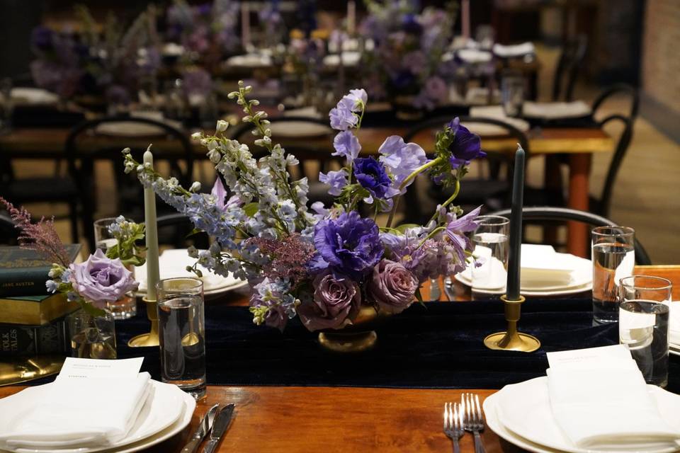 Blue and Purple arrangement