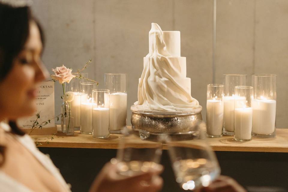 candlelight cake table