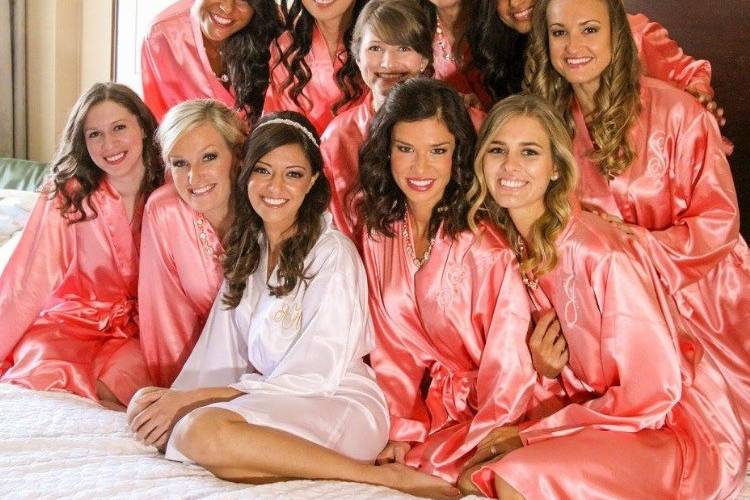 Gorgeous bride and bridesmaids
