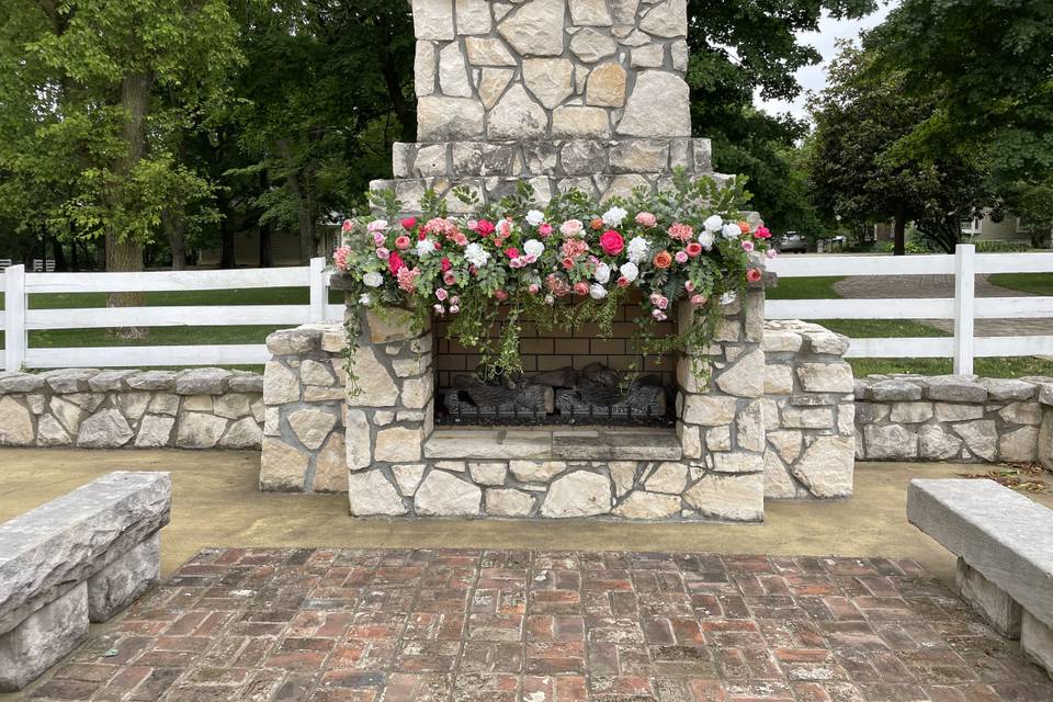 Outside fireplace