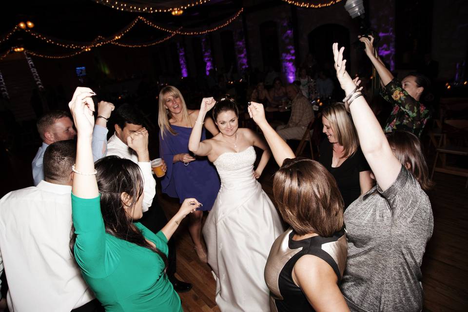 Partying bride